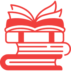 Annual Book Fair Icon of Stack of Books